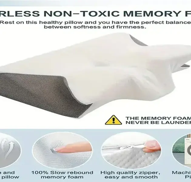 1pc Memory Foam Cervical Pillow Neck Protection Slow Rebound Memory Pillow Butterfly Shaped Cervical Neck Sleep care healthy