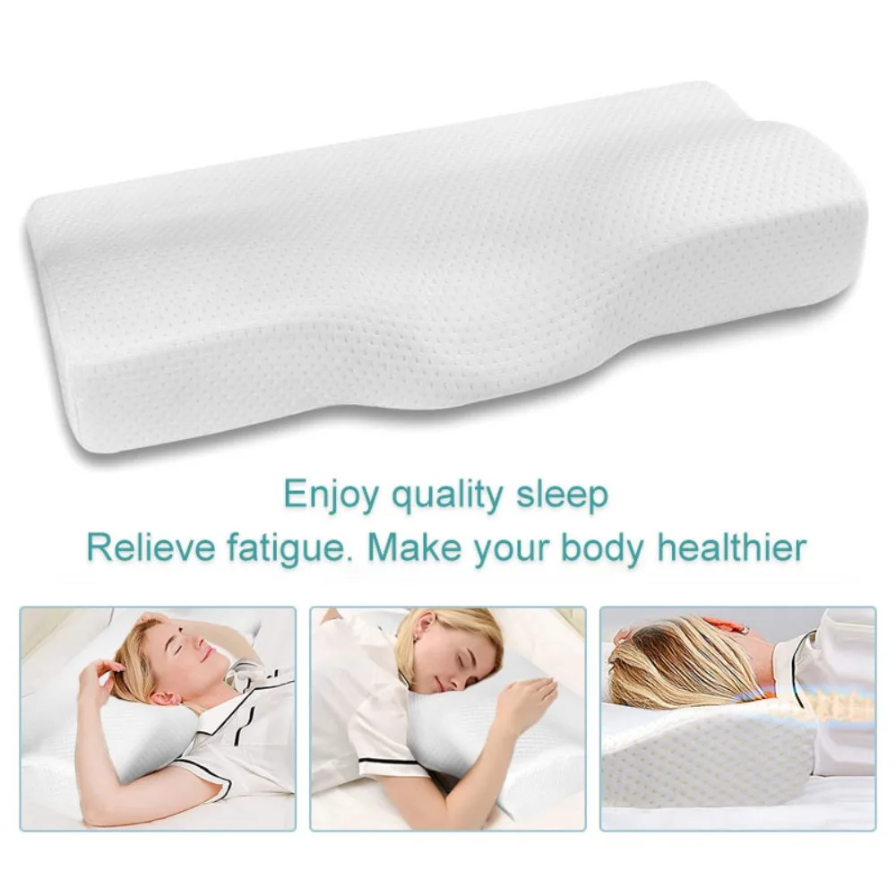 Memory Foam Pillow Neck Back Support Orthopaedic Firm Head Pillows